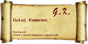 Gutai Kemenes névjegykártya